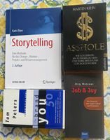 Bücher Konvolut: Storytelling, Asshole, Job & Joy