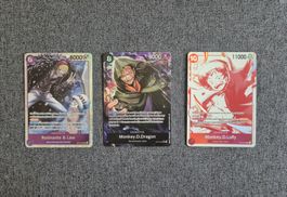 One Piece TCG - Luffy SR, Rosinante & Law SR, Dragon Alt Art