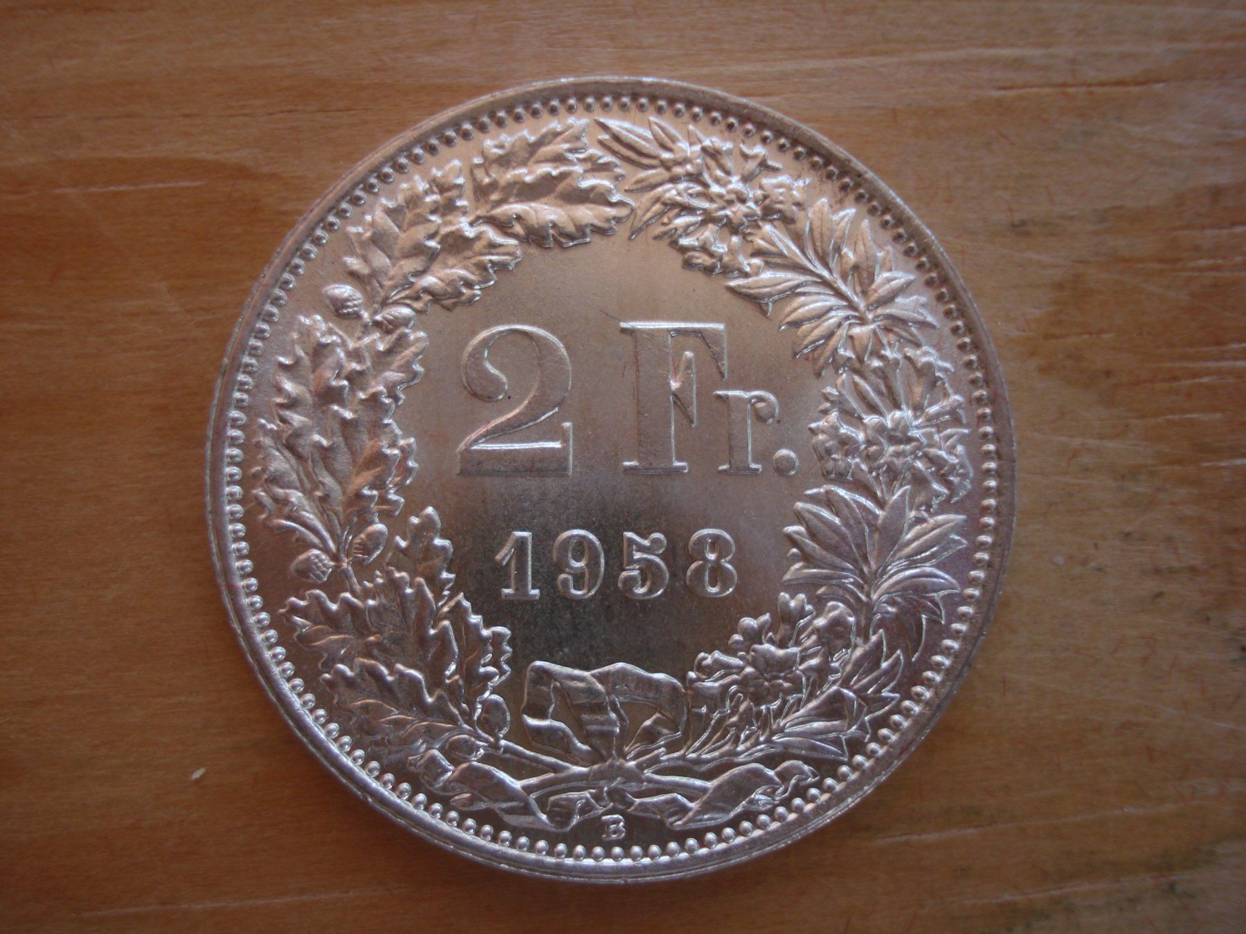 Alle Münzen: (C1) 2 Franken 1958 STGL – Gebraucht aus Erlach von Net-Coins