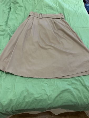 Gonna midi beige con cintura taglia 38 nuova