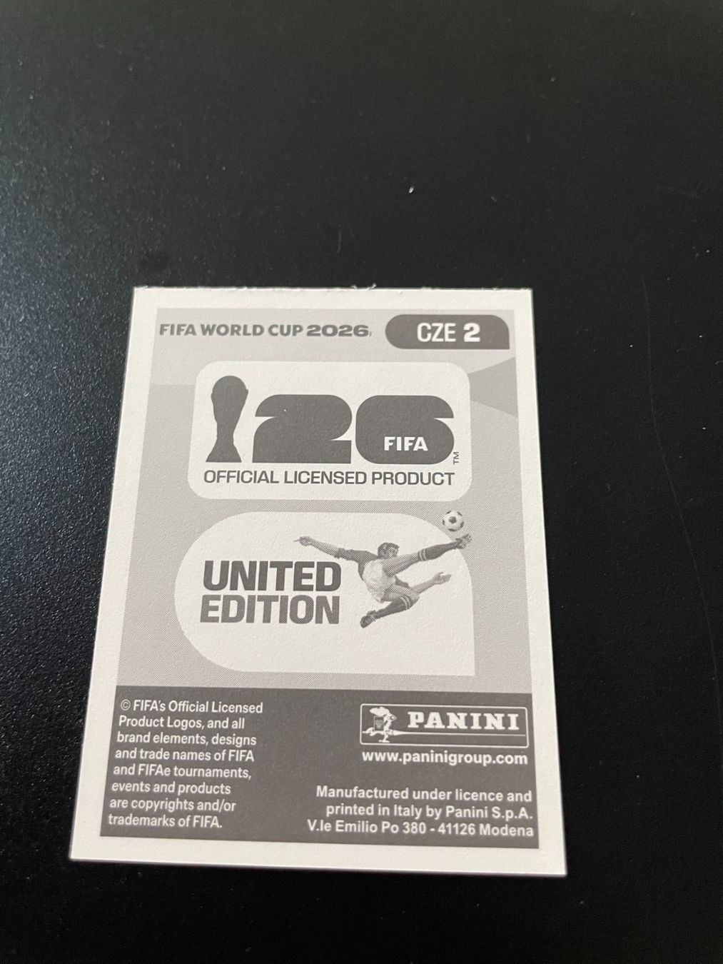 Panini Carte collezionabili: FIFA WM 2026 Sticker CZE 2 – Usato da Fahrwangen venduto da Venez 1