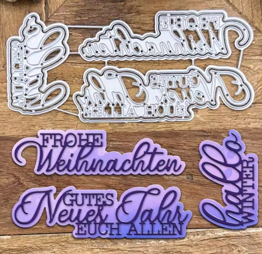Schablonen: Stanzschablone Nr.1058, Weihnachten, Texte – Neu und originalverpackt aus Gretzenbach von Fliegepilz56
