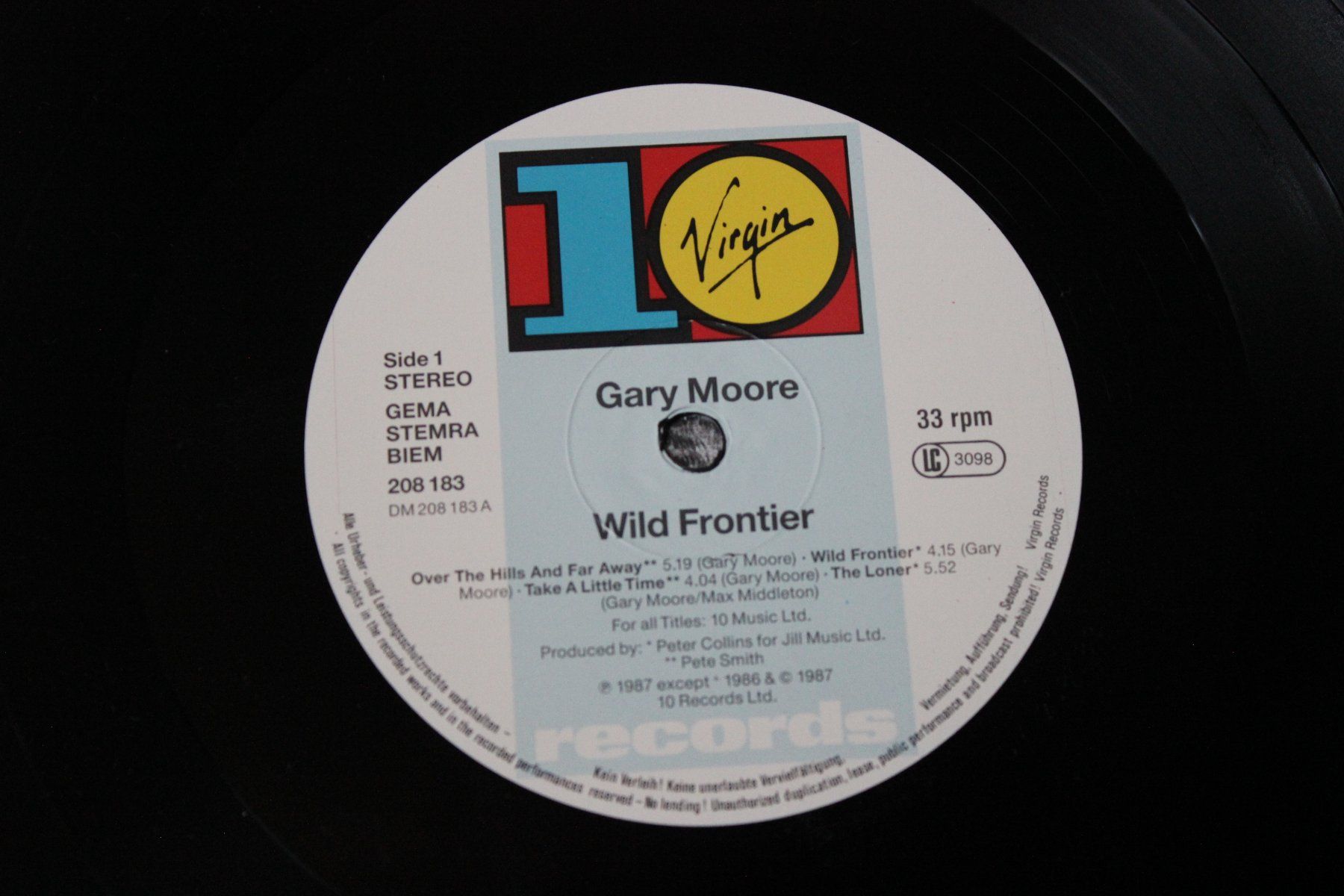 Dischi in vinile: Gary Moore - Wild Frontier LP Vinyl 1987 – Usato da Tübach venduto da JamesStone 2