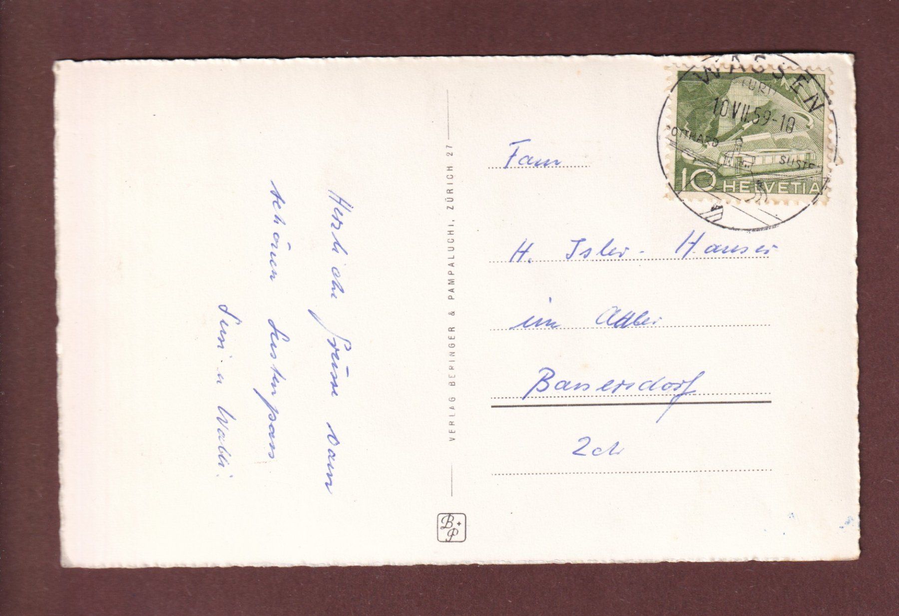 Cartes postales: Restaurant SUSTENPASSHÖHE - 1959 – D'occasion à Pully par nicecards-shop 1