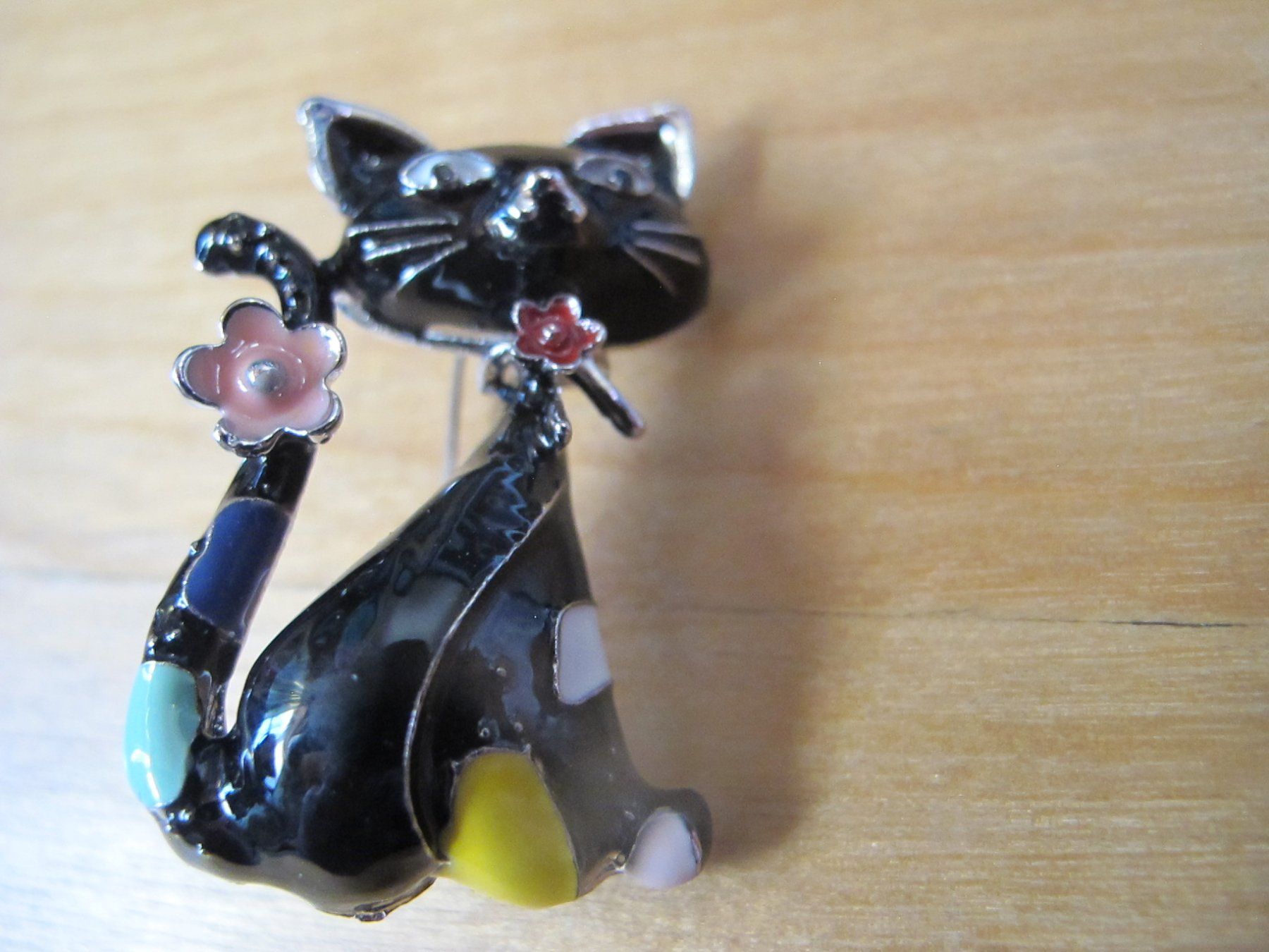 Spille & Fermagli: Süsse Vintage Katzen Brosche farbig – Nuovo (secondo la descrizione) da Löhningen venduto da Chimae67 2