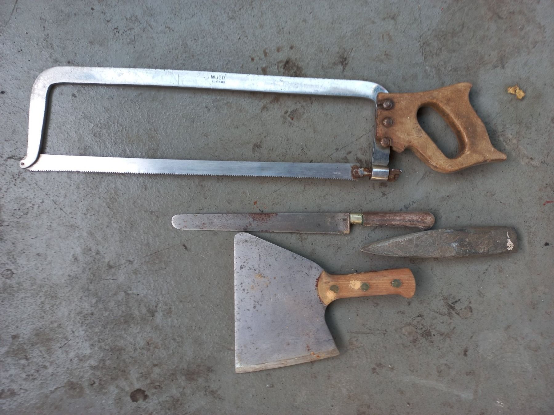 Seghe: Metzger Fleischbeil , Knochensäge / Fleischsäge , – Usato da Dulliken venduto da mopar030