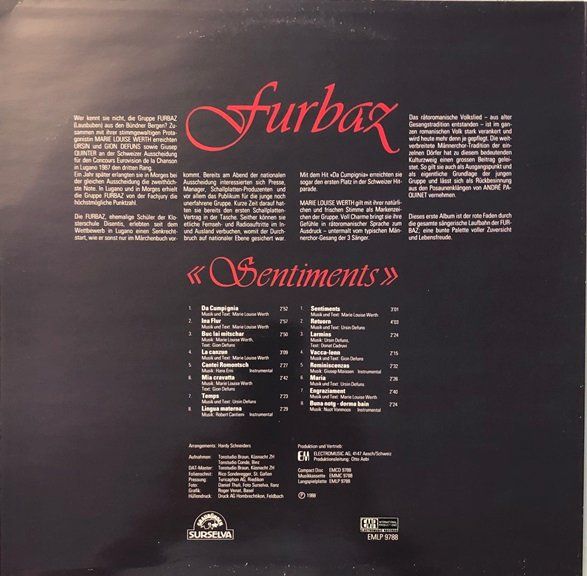 Dischi in vinile: Furbaz - Sentiments (LP) – Usato da Grüningen venduto da azulgrisvinyl 1
