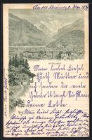 Litho Interlaken, Ortsansicht gegen die 
