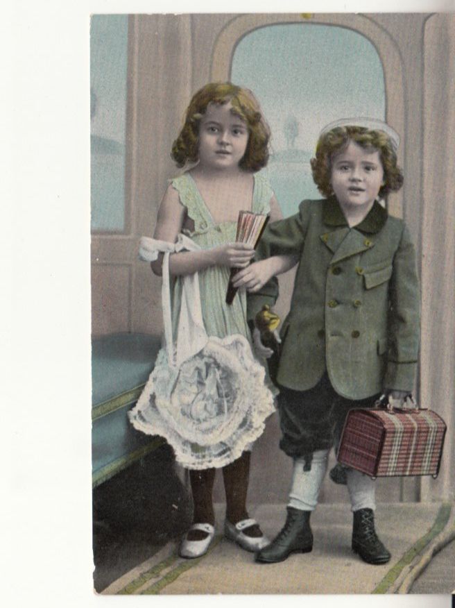 Cartoline postali: Motivkarte Kinder 1908 mit Stabstempel Châbles – Usato da Bürglen TG venduto da StampGraf