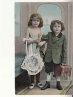 Motivkarte Kinder 1908 mit Stabstempel Châbles