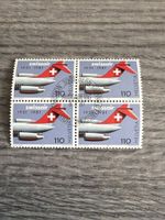 Swissair Briefmarke Block 4er, Helvetia, Top Zustand!