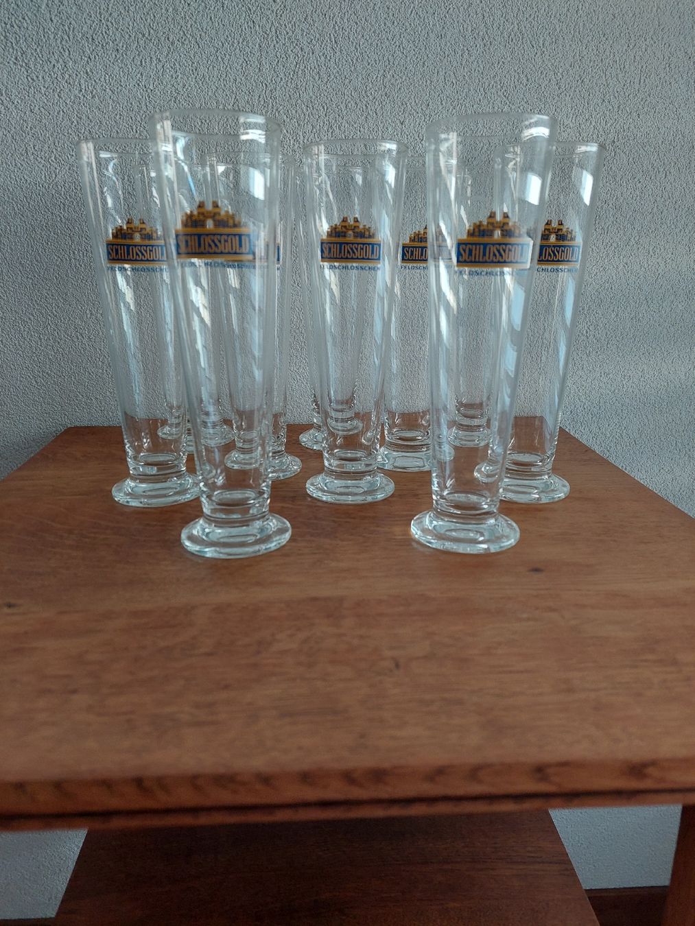 Feldschlösschen Gläser: 10 Bierglässer Schlossgold – Gebraucht aus Basel von bra_76ff