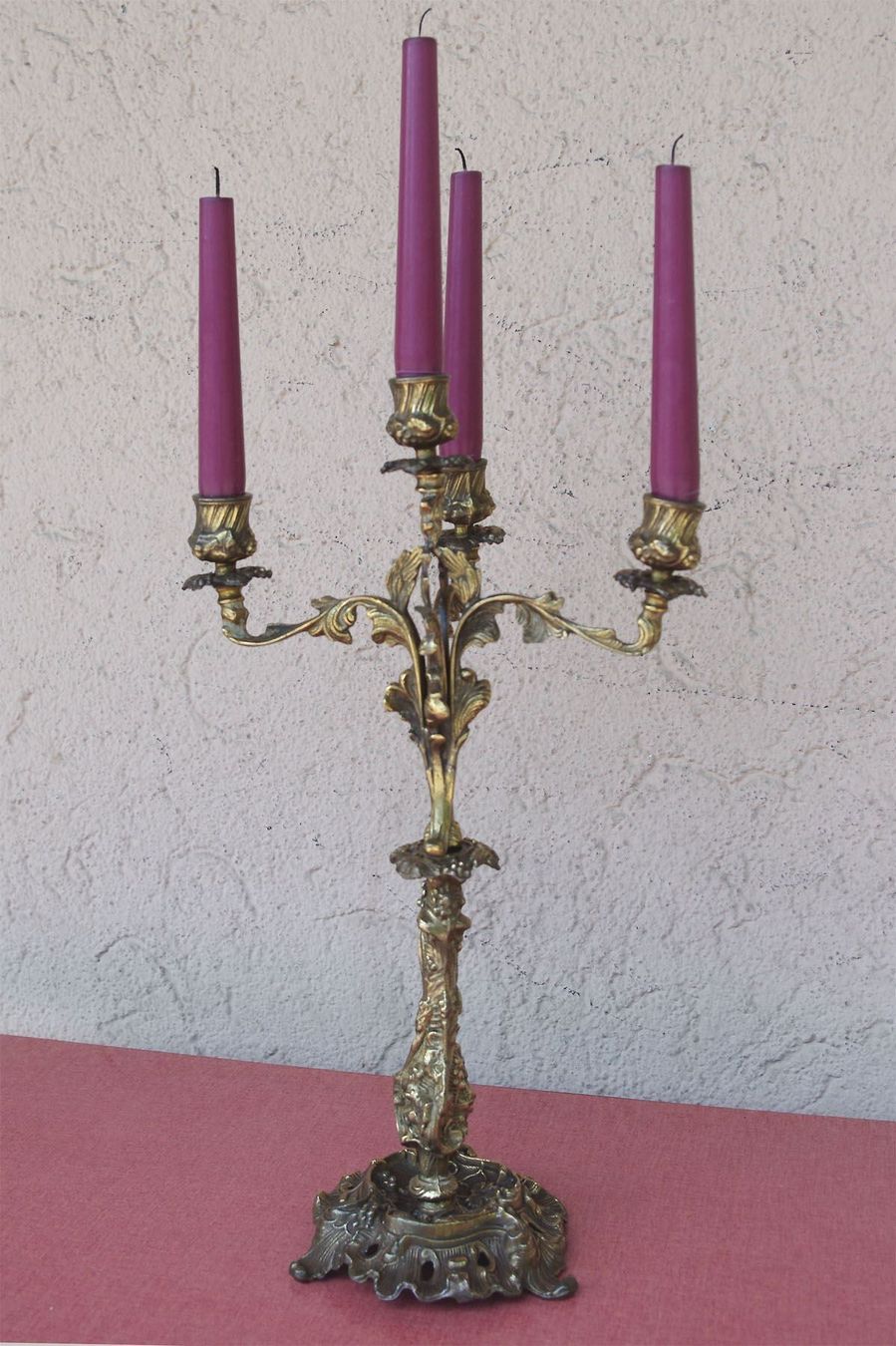 Kerzenständer: Art Nouveau Kandelaber 45cm – Gebraucht aus Meggen von Trouvaillen 2
