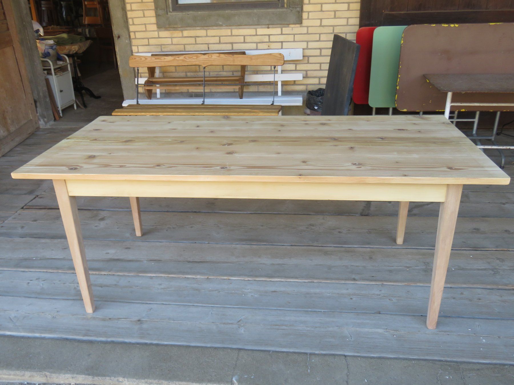 Tavoli: antiker Biedermeier-Tannentisch 190cm – Usato da Ruswil venduto da Mfladibus