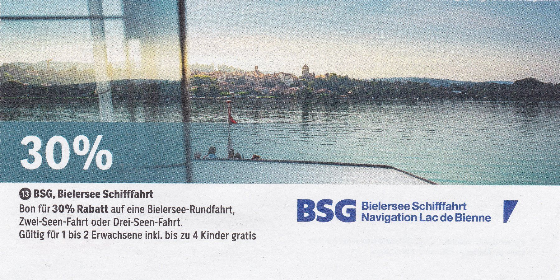 Gutscheine: Bon Bielersee Schifffahrt BSG 30% Rabatt – Neu (gemäss Beschreibung) aus Schliern b. Köniz von joni20