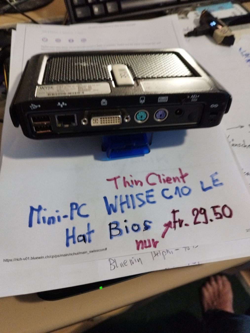 PC: 1 stk mini- pc hp thin client.mit wln xp proffessionel – Usato da wila venduto da audi48