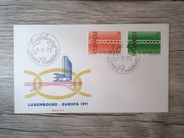TR47 Enveloppe + Timbre Luxembourg 1971