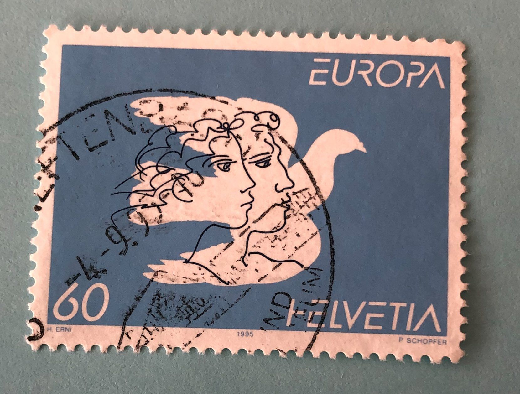 Tutti i francobolli: Nr.880 Friede  Europa GESTEMPELT 1995   – Usato da Aarau venduto da Billa007