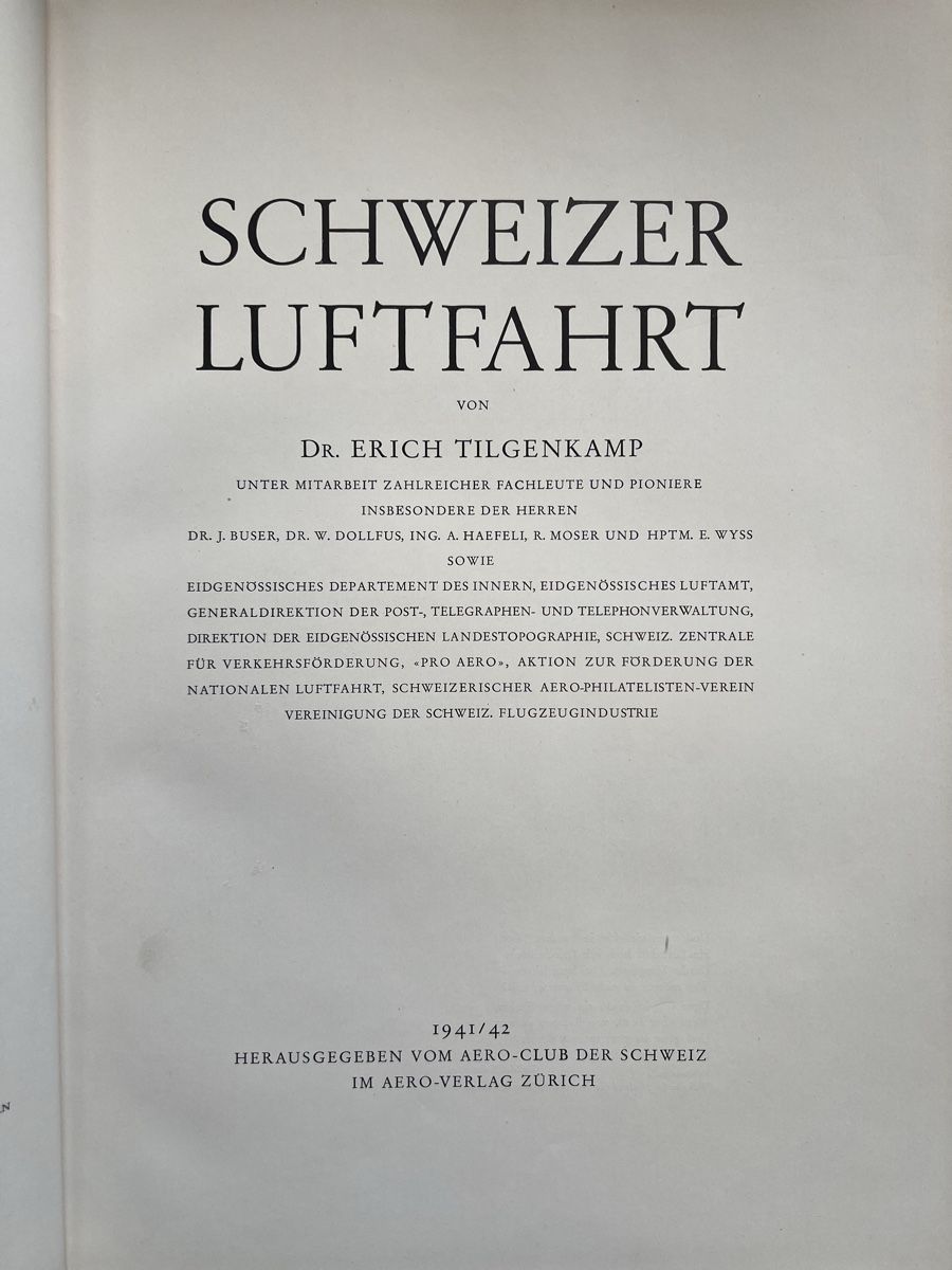 Libri: Tilgenkamp Schweizer Luftfahrt signiert mit Widmung Umschlag – Usato da Adliswil venduto da buch_und_kunst 4