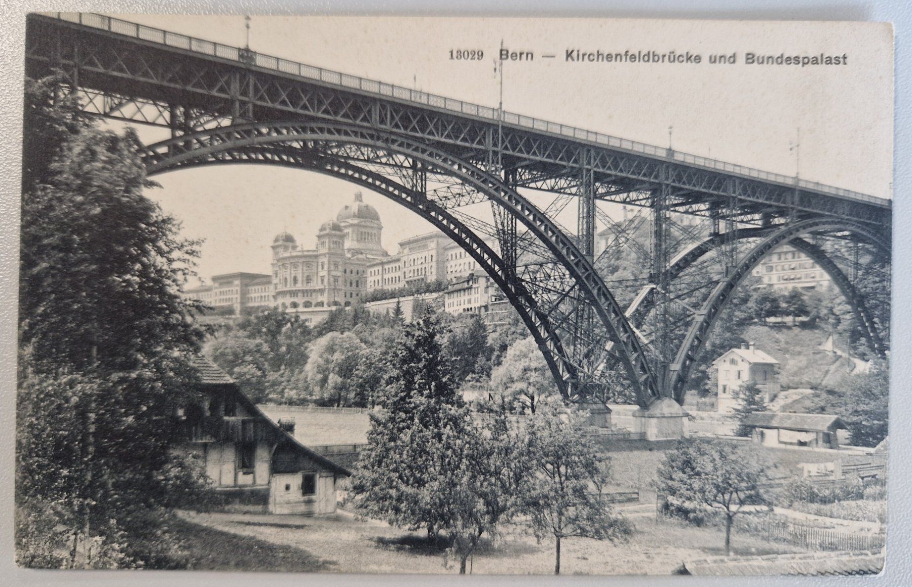 Ansichtskarten: Bern, Kirchenfeldbrücke und Bundespalast RRR – Neu (gemäss Beschreibung) aus Melchnau von Fishel