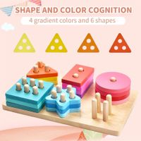 24pcs Holz Spielzeug Stapelspielzeug