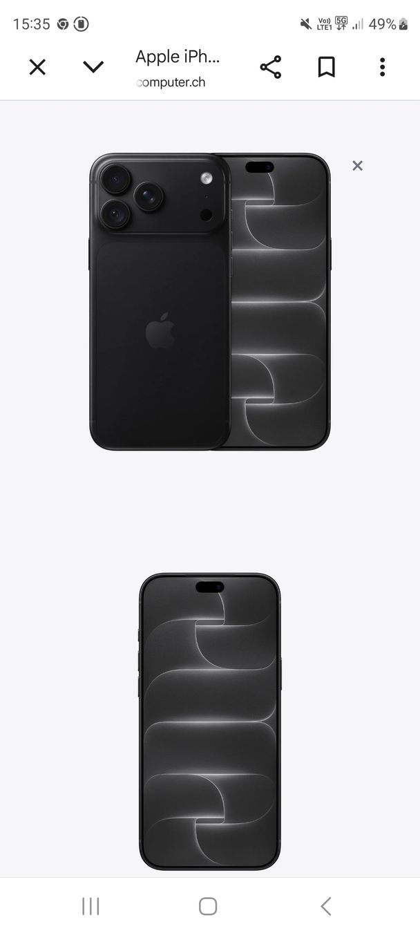 Apple Telefoni cellulari / Smartphones: Apple iPhone 18 Pro Black 256gb – Nuovo e nell'imballaggio originale da Fribourg venduto da son_5s96