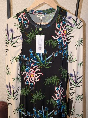langes Jerseykleid von KENZO, Gr. S, neu m. Etikett