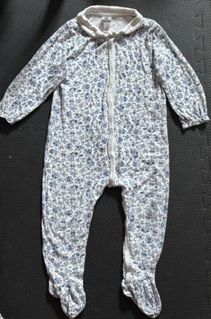 Petit Bateau Baby-Schlafanzug | Blumenprint |12 M| Wie neu