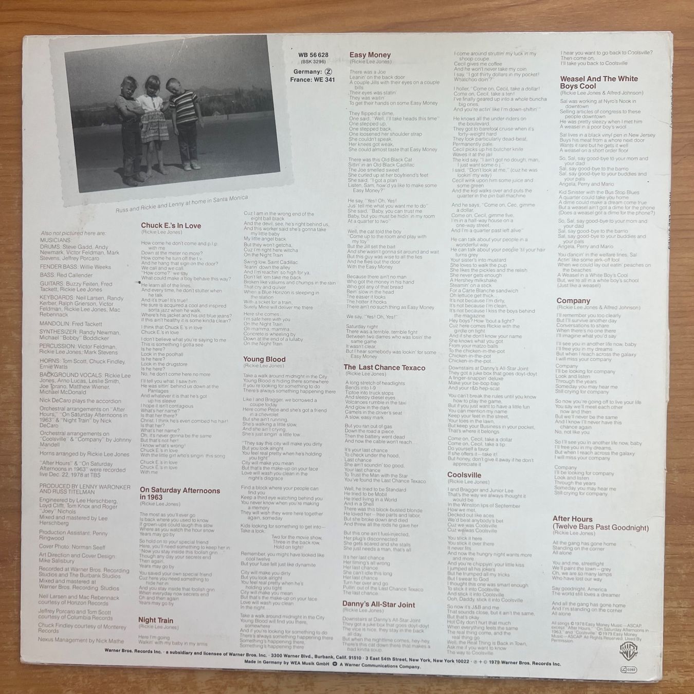 Dischi in vinile: Rickie Lee Jones - Same / 1. D-Press. 1979 – Usato da Gais venduto da soundcave57 1