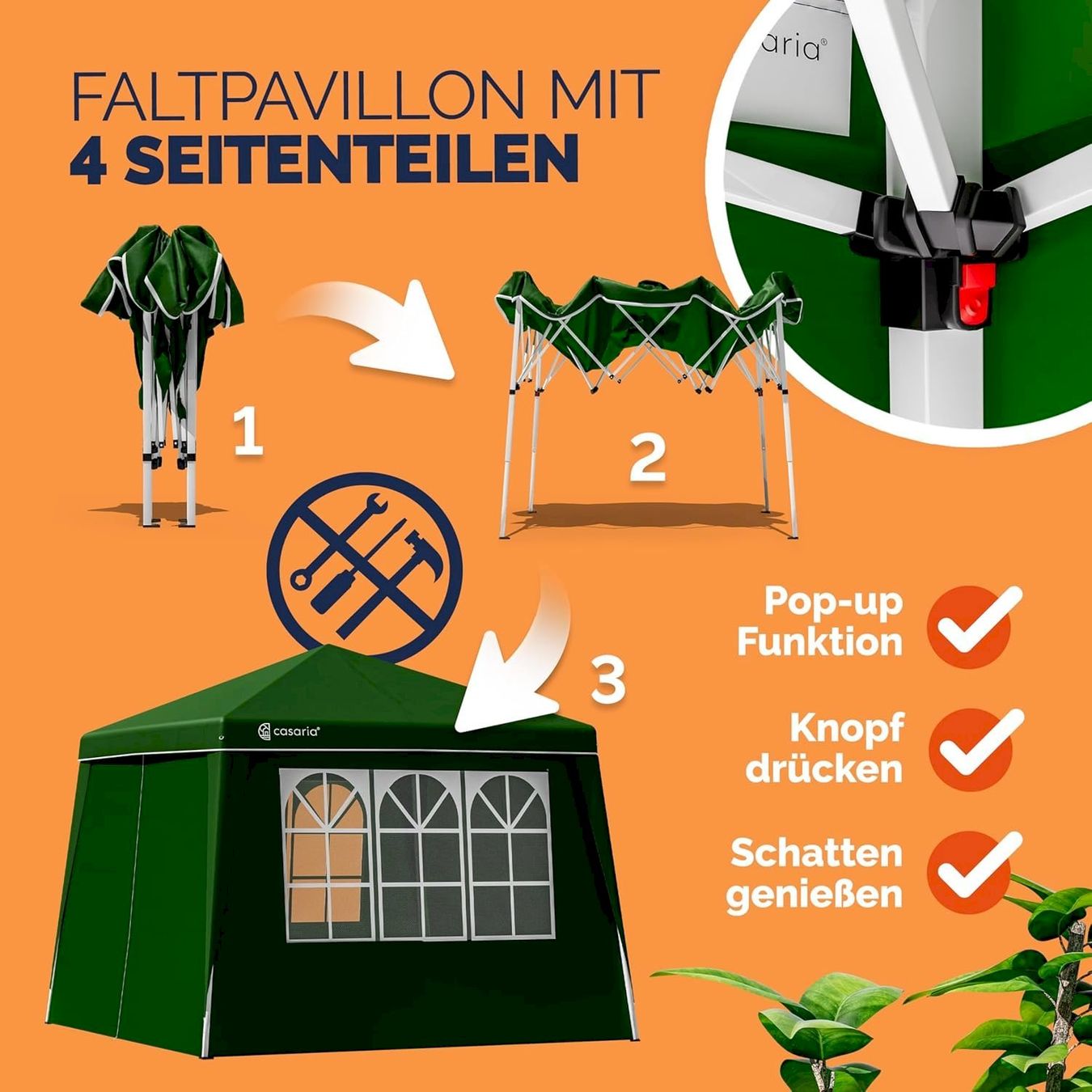 Tende & Padiglioni: Faltpavillon Capri 3x3m + 4 Seitenwänden – Nuovo e nell'imballaggio originale da Bottighofen venduto da zaap 1