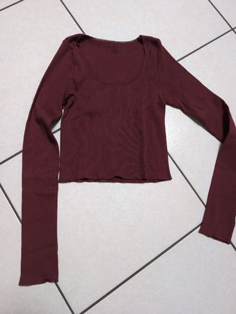 Maglietta manica lunga Brandy Melville Bordeaux