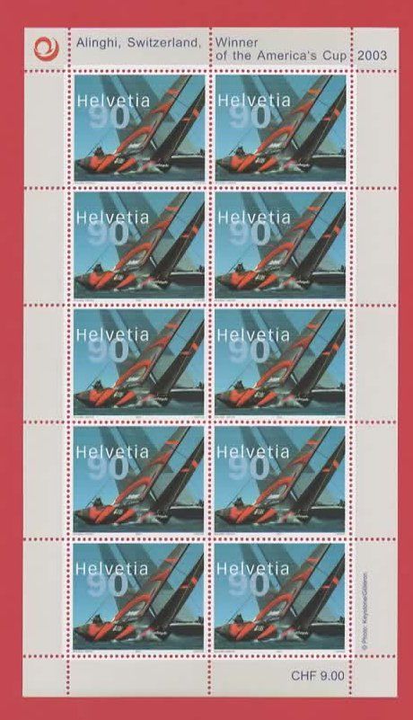 Tous les timbres: Kleinbogen ** 2003 ALINGHI  (C – Neuf (Voir description) à Ruggell par Masescha