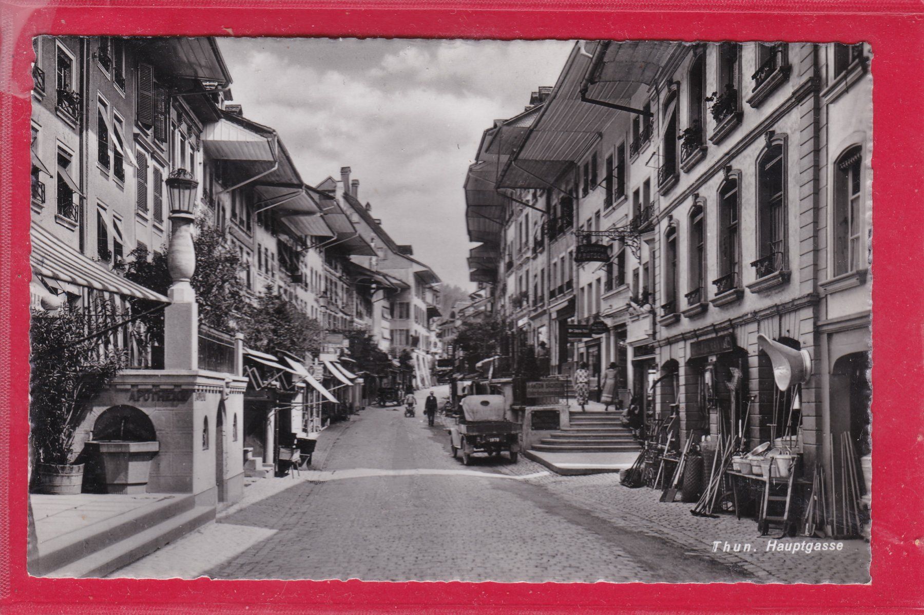 Cartoline postali: THUN, HAUPTGASSE, FELDPOST, 10.10.1943 – Usato da Oberrieden venduto da Gebirgsstelze