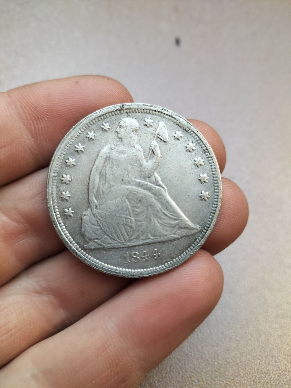 Tutti le monete: One Dollar 1844 – Usato da Müselbach venduto da pat_9c9w 1