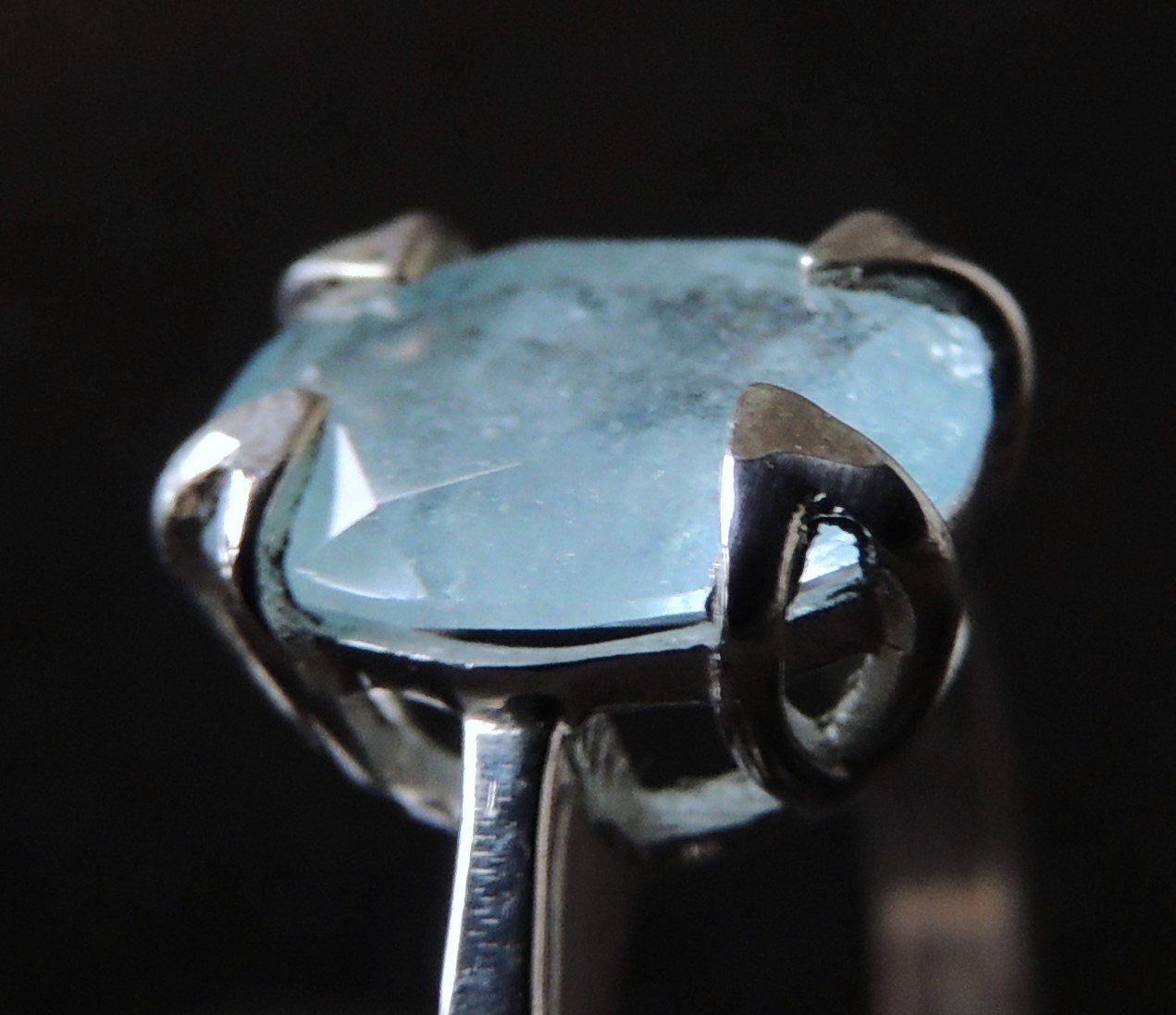 Anelli: Aquamarin Silber 925 Fingerring Gr. 56 – Nuovo (secondo la descrizione) da Waldenburg venduto da schaller707 3