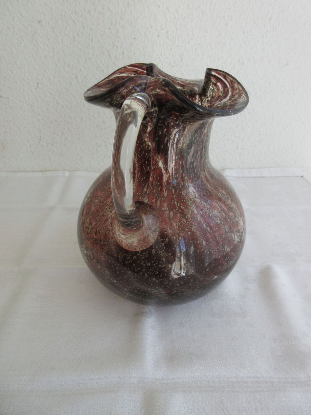WMF Caraffe: Blasenglas Krug, bordeauxrot, WMF? – Usato da Binningen venduto da tempipassati 3