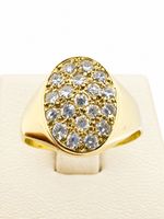 750/18 Karat Gold Ring mit 038 Ct Brillanten