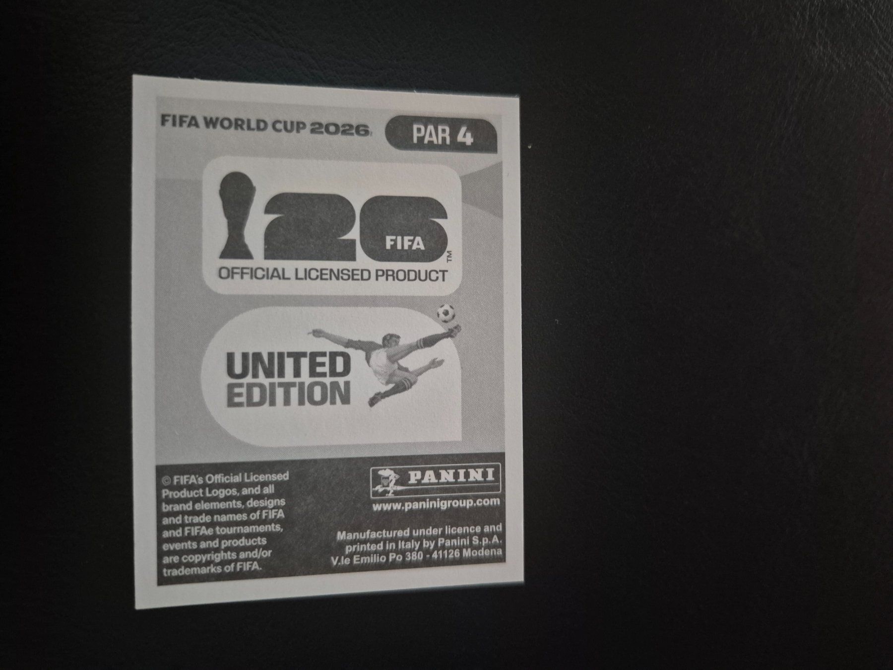 Panini Carte collezionabili: Panini WM 26 PAR 4 – Nuovo (secondo la descrizione) da Rorschacherberg venduto da AJ3108 1