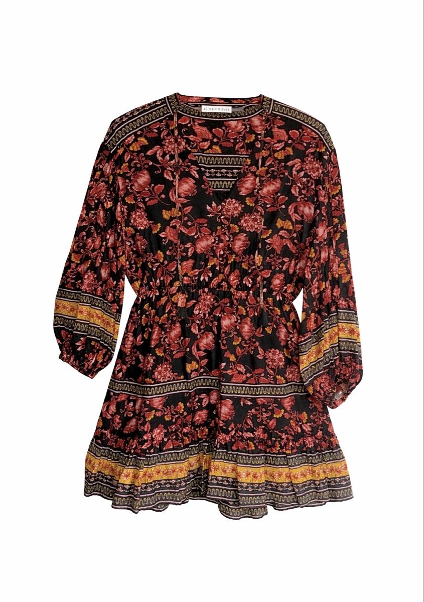 Kleider: Alice+Olivia Kleid, Gr. M, Blumenmuster – Gebraucht aus Stäfa von buecher10