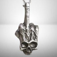 ☠️🖕Zeige die rebellische Seite: MITTELFINGER Anhänger 🖕