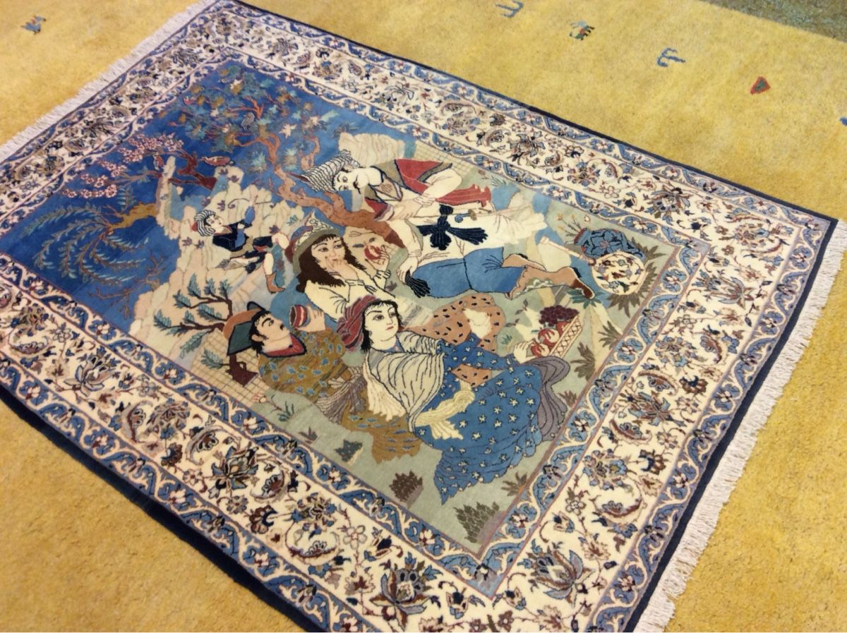 Tappeti: Persischer Orientteppich, Isfahan Bildteppich! N 375 – Usato da Zürich venduto da Hemmat 5