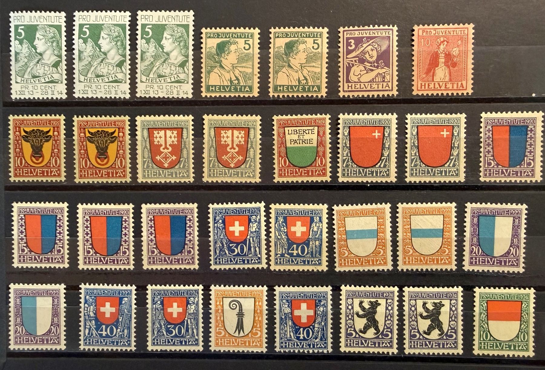 Tutti i francobolli: PJ 31 Stück postfrisch SBK 654.- – Usato da Steinhausen venduto da yukon26