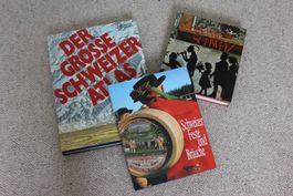Schweizer Bücher Konvolut: Atlas, Feste & Bräuche, usw.