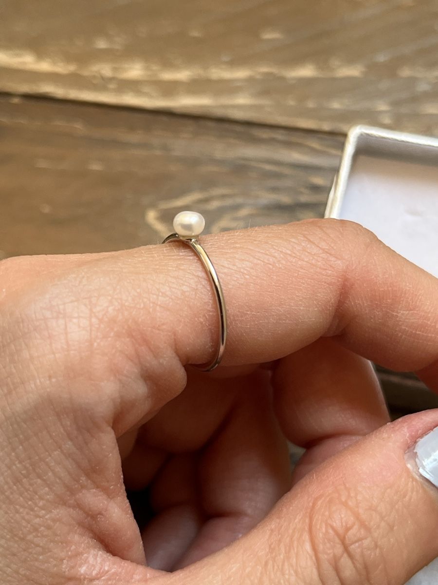 Ringe: Silberring 925 mit (echter) Perle – Gebraucht aus Worb von alfiie824 1