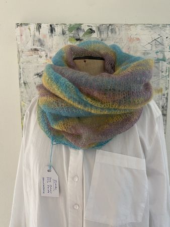 Bis20.9.SOMMERSALE Schlauchschal -handgestrickt - mehrfarbig