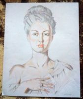 Nach Somov Zeichnung Portrait Farbstift