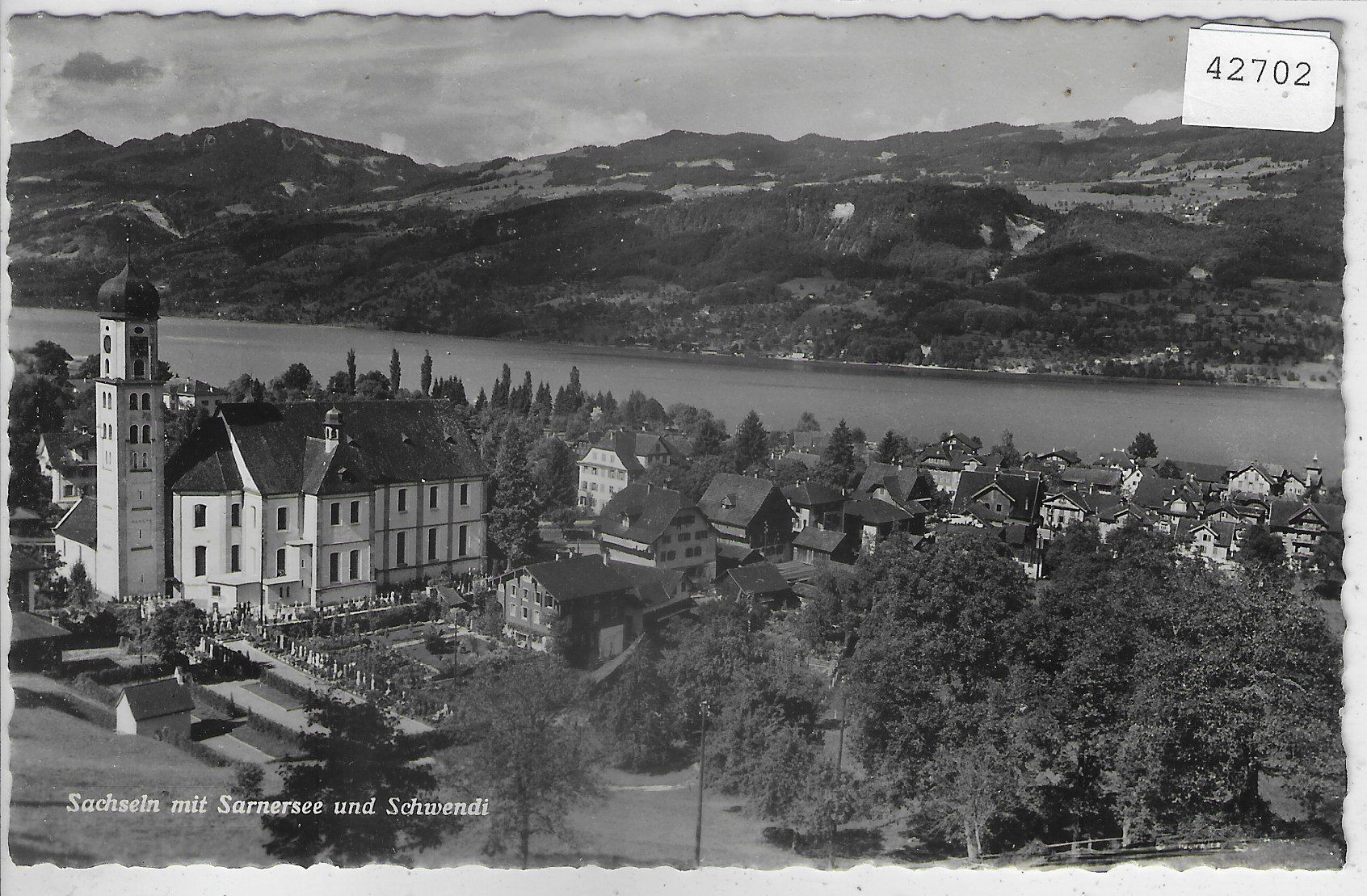 Cartoline postali: Sachseln mit Sarnersee und Schwendi – Usato da Ettingen venduto da Kartenplanet