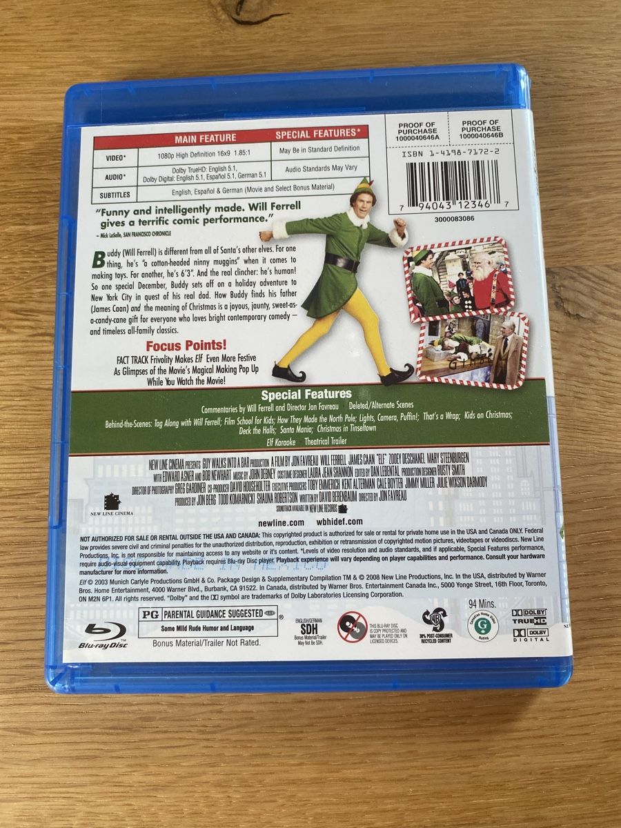Tous les DVDs: Elf / Bluray / UK Version ENGLISCH / mit Will Ferrell – D'occasion à Herzogenbuchsee par Christen3 1