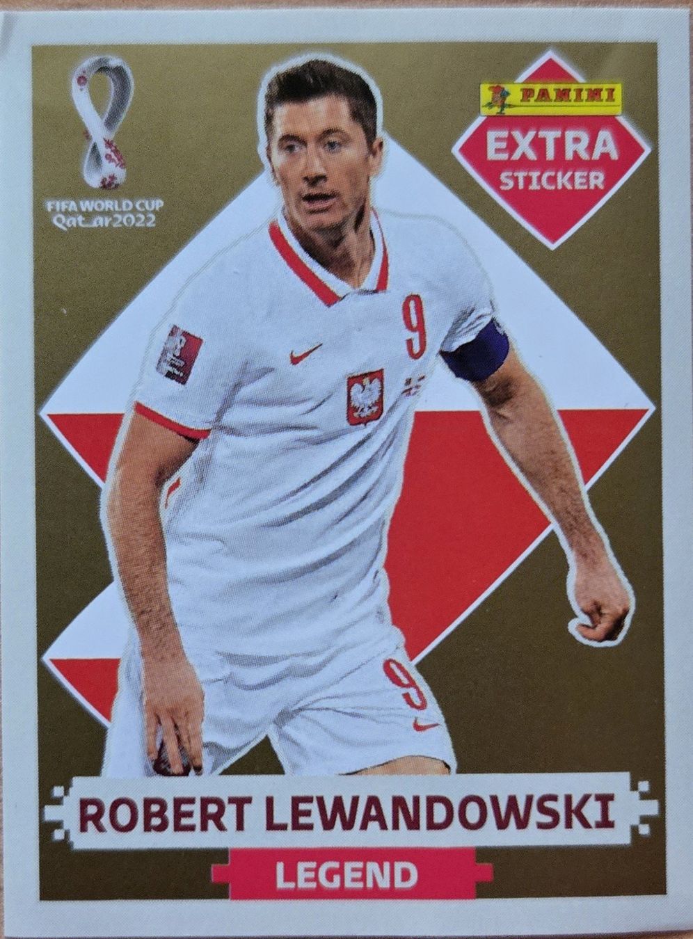 Panini Carte collezionabili: Panini WC 2022 Extra Sticker - Lewandowski GOLD – Nuovo (secondo la descrizione) da Ittigen venduto da Mrdoubleg