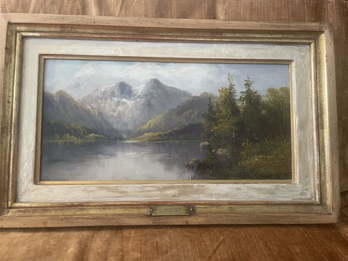 Dipinti: Gemälde L. Voigt Bergsee signiert  – Usato da Steinmaur venduto da Eastwing